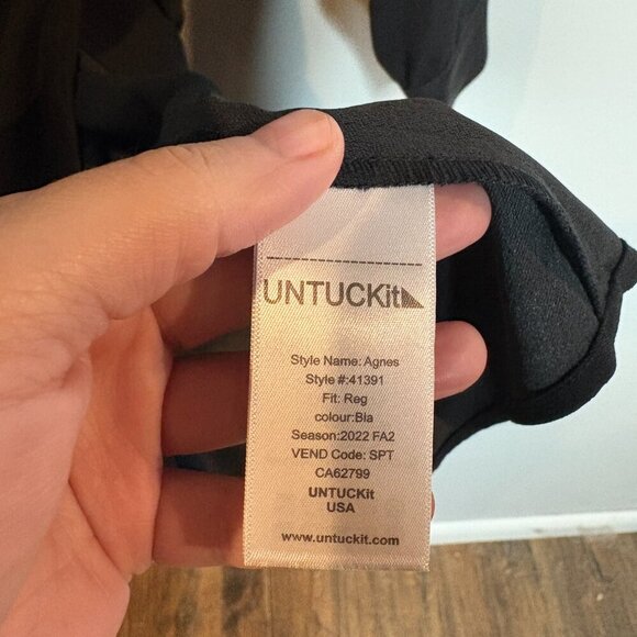 NWT Untuckit Agnes Satin Crepe wrap dress - Picture 6 of 8